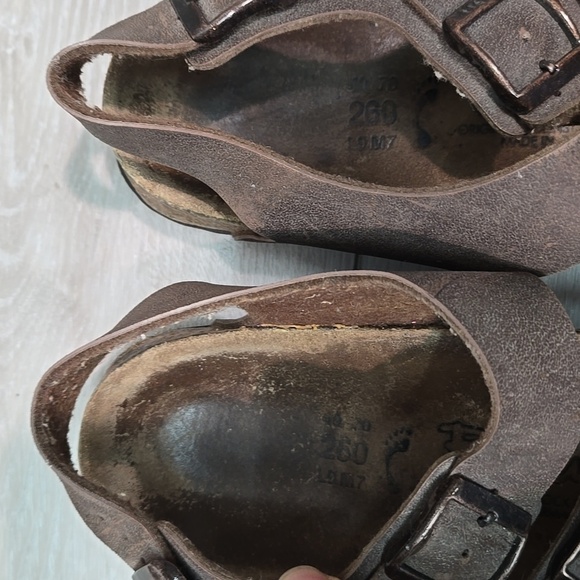 Birkis By Birkenstock Women Ankle Strap Brown Sandals Shoes Sz 40/9 Narrow - Picture 5 of 11